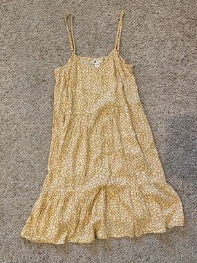 Billabong Yellow Floral Spaghetti-Strap Sundress